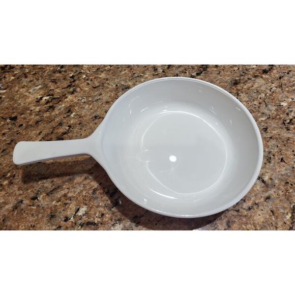 Corning Ware Microwave Browning Skillet with Lid MW-83-B White Menuette - Picture 2 of 16